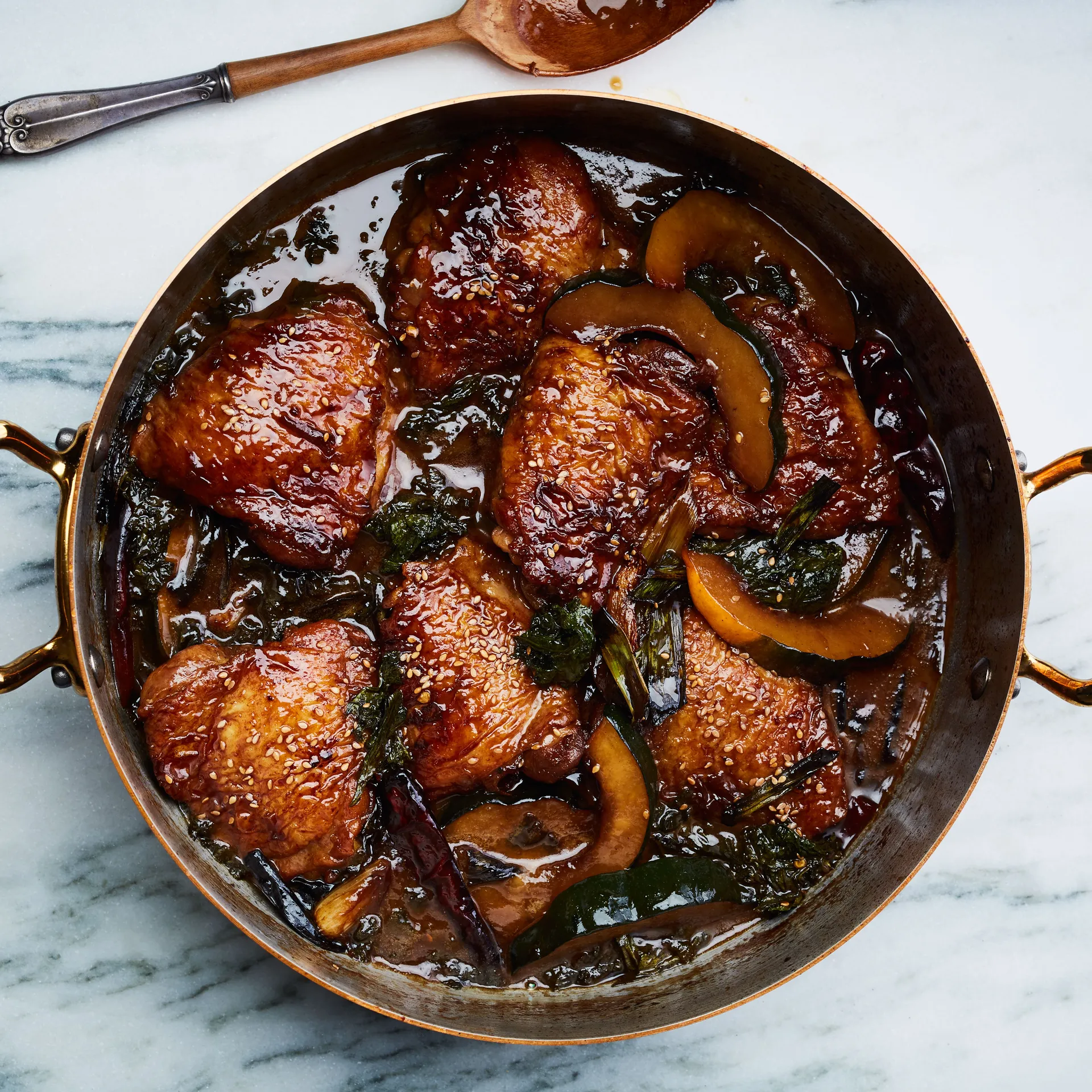 braised chicken with squash